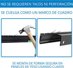 Soporte de pared para TV sin tacos para pantallas de 13 a 55 pulgadas, sin necesidad de tacos, con nivel de burbuja mejorado, VESA máx. 400 x 400 mm, hasta 45,36 kg, ajuste universal para
