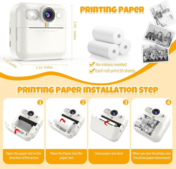 Cámara digital para niños con impresión instantánea, regalo de cump...
