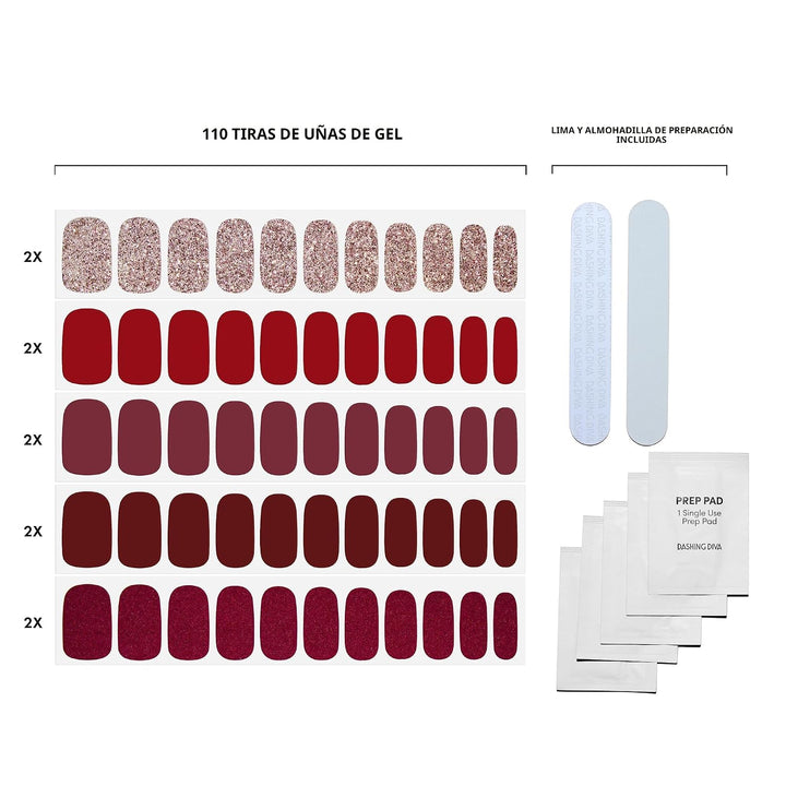 Dashing Diva Kit de Tiras para Uñas con Brillo 5 en 1 - Lo Mejor de...
