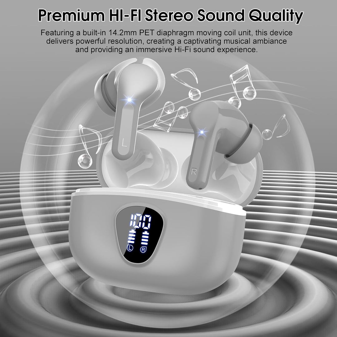 Auriculares inalámbricos, Auriculares Bluetooth 5.4 HiFi Estéreo, A...
