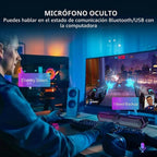Edifier Barra de sonido de computadora MG300: altavoces fuertes con graves profundos - Interruptor RGB Micrófono incorporado para altavoces de juegos Bluetooth inalámbrico 5.3 y adaptador USB Barra de