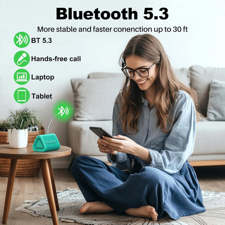 Bobtot - Altavoz Bluetooth portátil inalámbrico, IPX7 - Altavoz de...