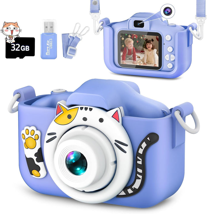 DITUPAN Cámara selfie mejorada para niños, niñas, regalo de festiva...