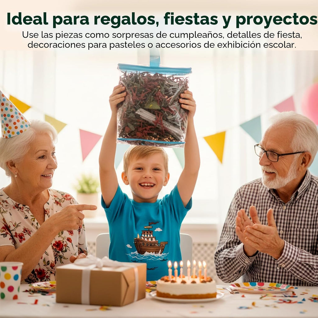 3 otters Set de 360 FIGURAS de Soldados, Figuras de Acción Militares con Portaaviones