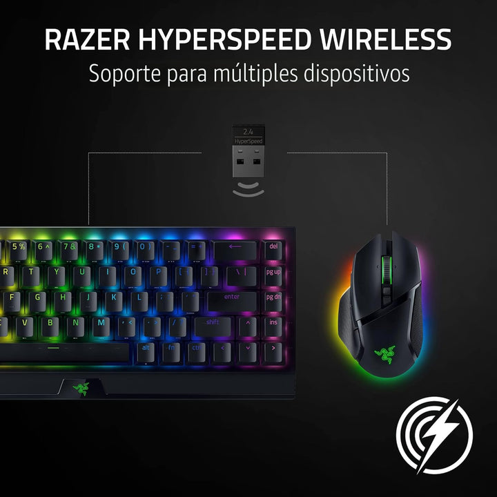 Razer Basilisk V3 Pro Ratón Inalámbrico para Juegos: Rueda de Incli...