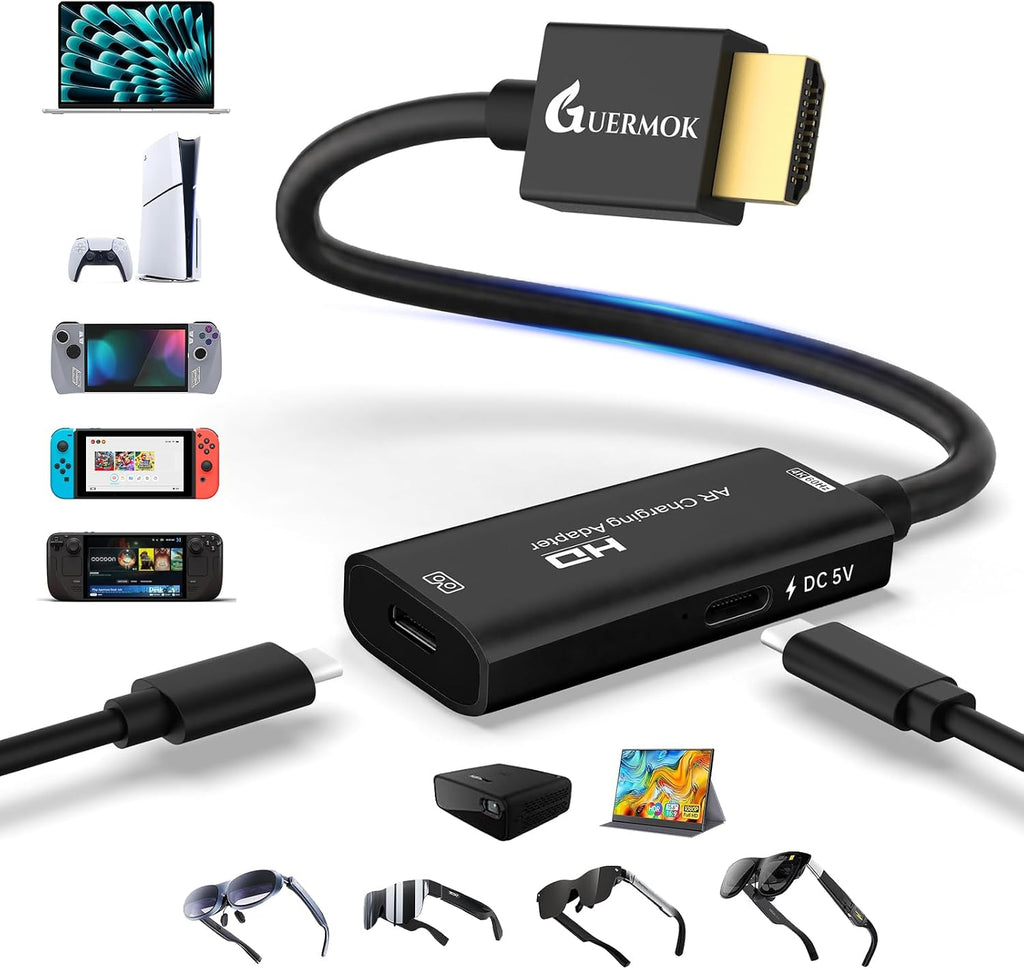 Adaptador de pantalla HDMI a USB-C para gafas AR, convertidor de