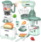 Accesorios para Cocina de Jugar para Niños, Juego de Electrodomésticos de Cocina de Fantasía con Cafetera, Tostadora, Licuadora, Batidora, Juguetes de Cocina con Luz y Sonido, Sets de Cocina para Niños de 3 4 5 6 años