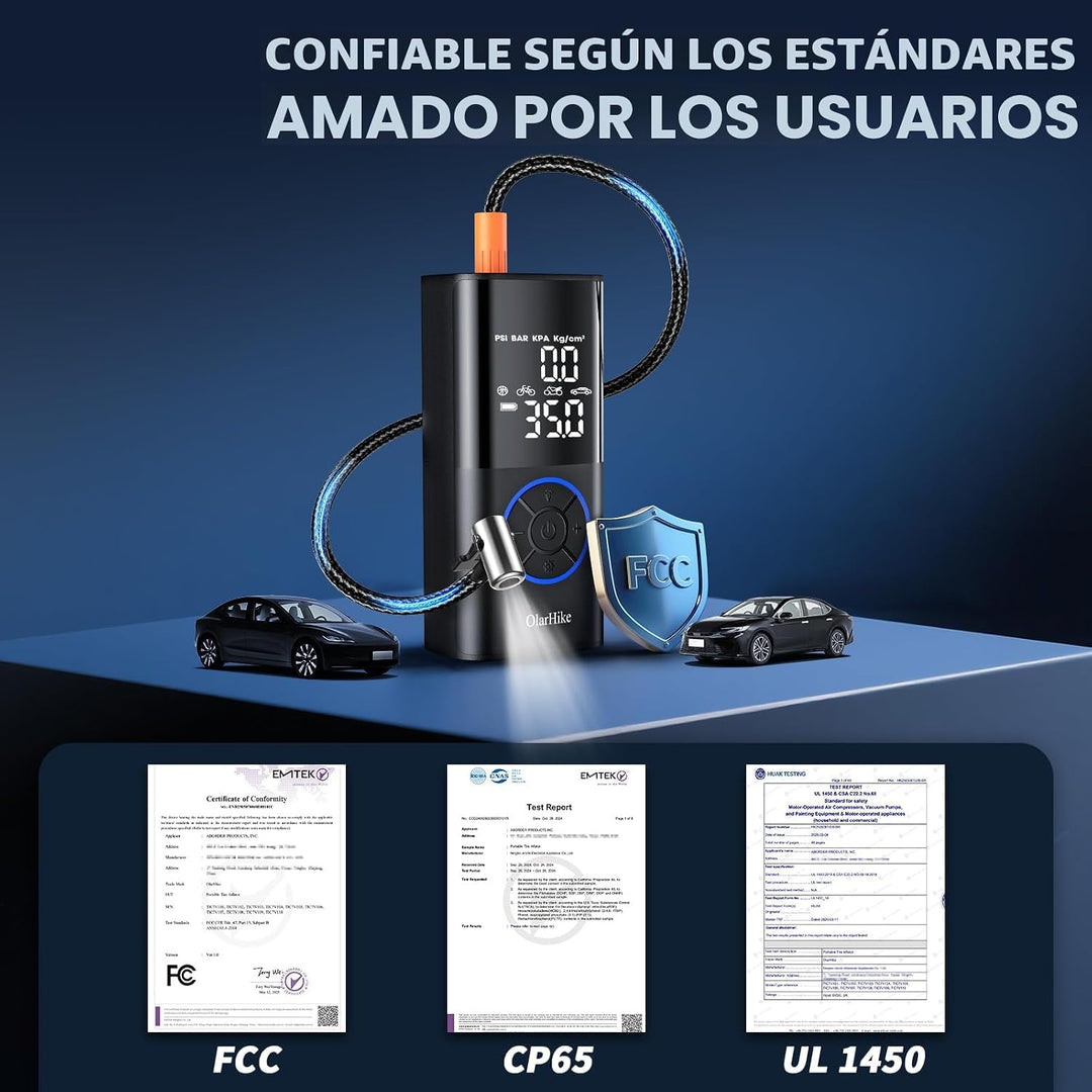 OlarHike Compresor de aire portátil para inflador de neumáticos, si...