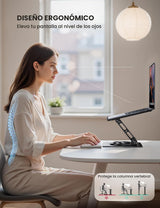 Lamicall - Soporte ajustable para laptop para escritorio - Base gir...
