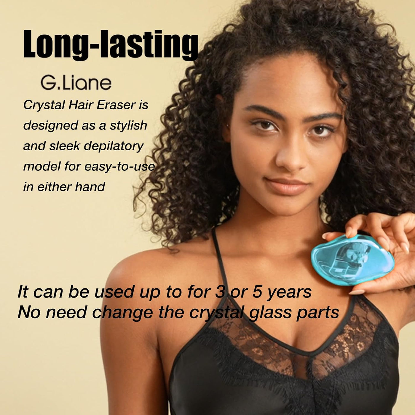 G.Liane Depilación de cristal, removedor de pelo de cristal sin dol...