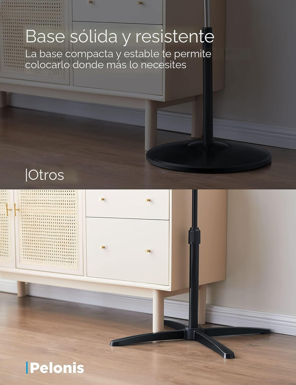 PELONIS Ventilador de pedestal oscilante ajustable de 16" para...