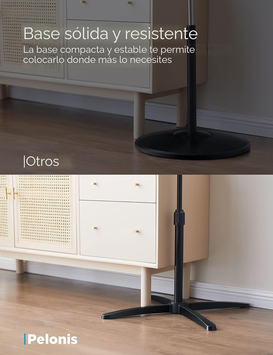 PELONIS Ventilador de pedestal oscilante ajustable de 16" para...