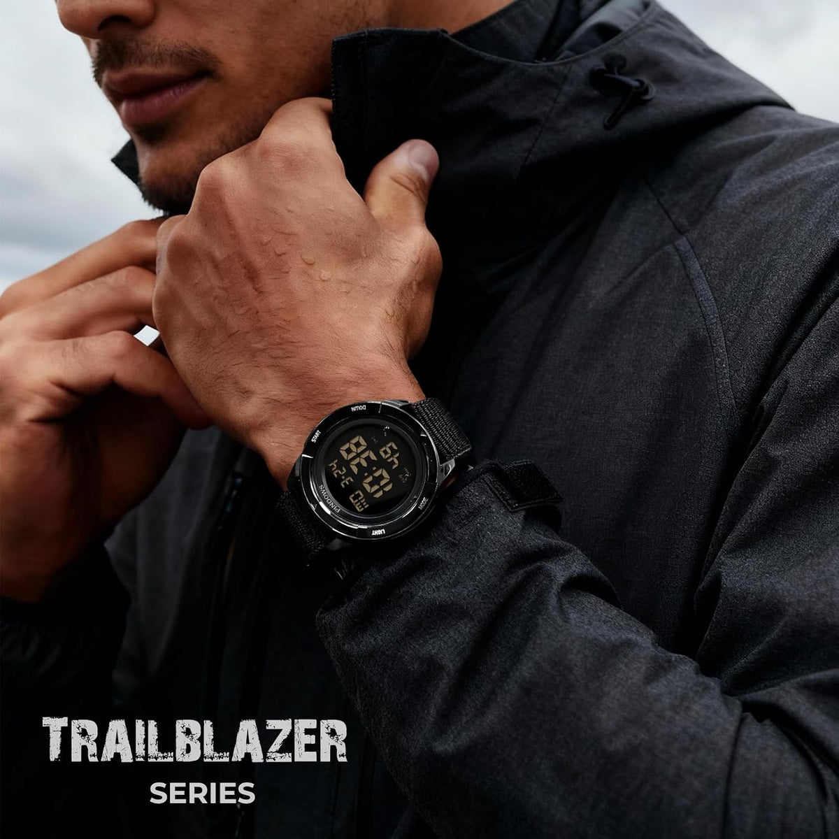PINDOWS Reloj deportivo digital para hombre, reloj de pulsera táctico militar de cara grande para hombres, resistente al agua hasta 164.0 ft, retroiluminación LED, alarma, cronómetro, reloj resistente
