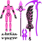 Juego de 13 figuras de acción luminosas Titan ya ensambladas, Rosa Rojo