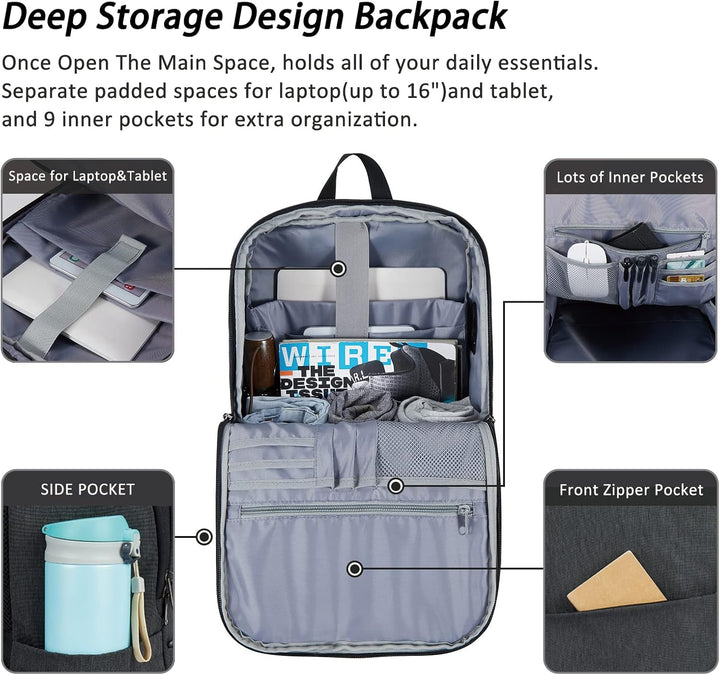 Mochila para computadora portátil MAXTOP para mujeres y hombres, mo...