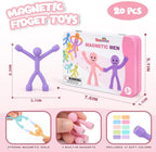 20 Pcs Magnetic Fidget Travel Toys para Kids con metal Storage Case, Pastel