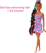 Barbie Muñeca Totally Hair, temática de mariposa con cabello de fan...