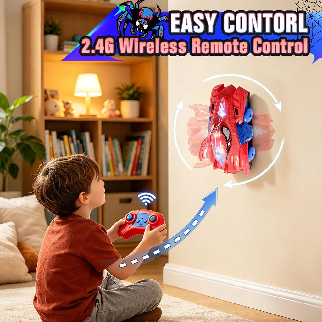 Coche de escalada de pared de araña, juguetes de control remoto para