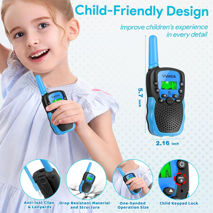 Vvinca Walkie Talkies - Juguetes para edades de 5 a 7 años, regalos...