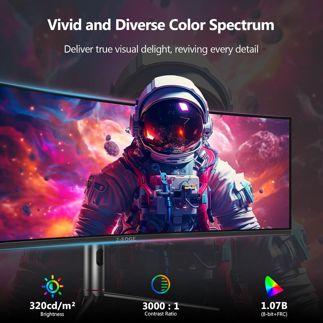 Z-Edge 5K Monitor curvado para juegos de 49 pulgadas, computadora u...