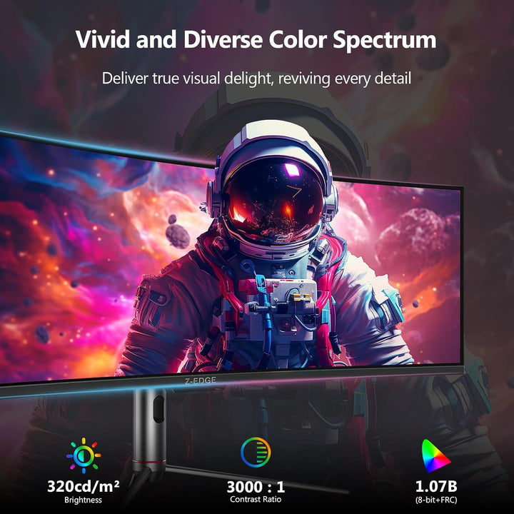 Z-Edge 5K Monitor curvado para juegos de 49 pulgadas, computadora u...