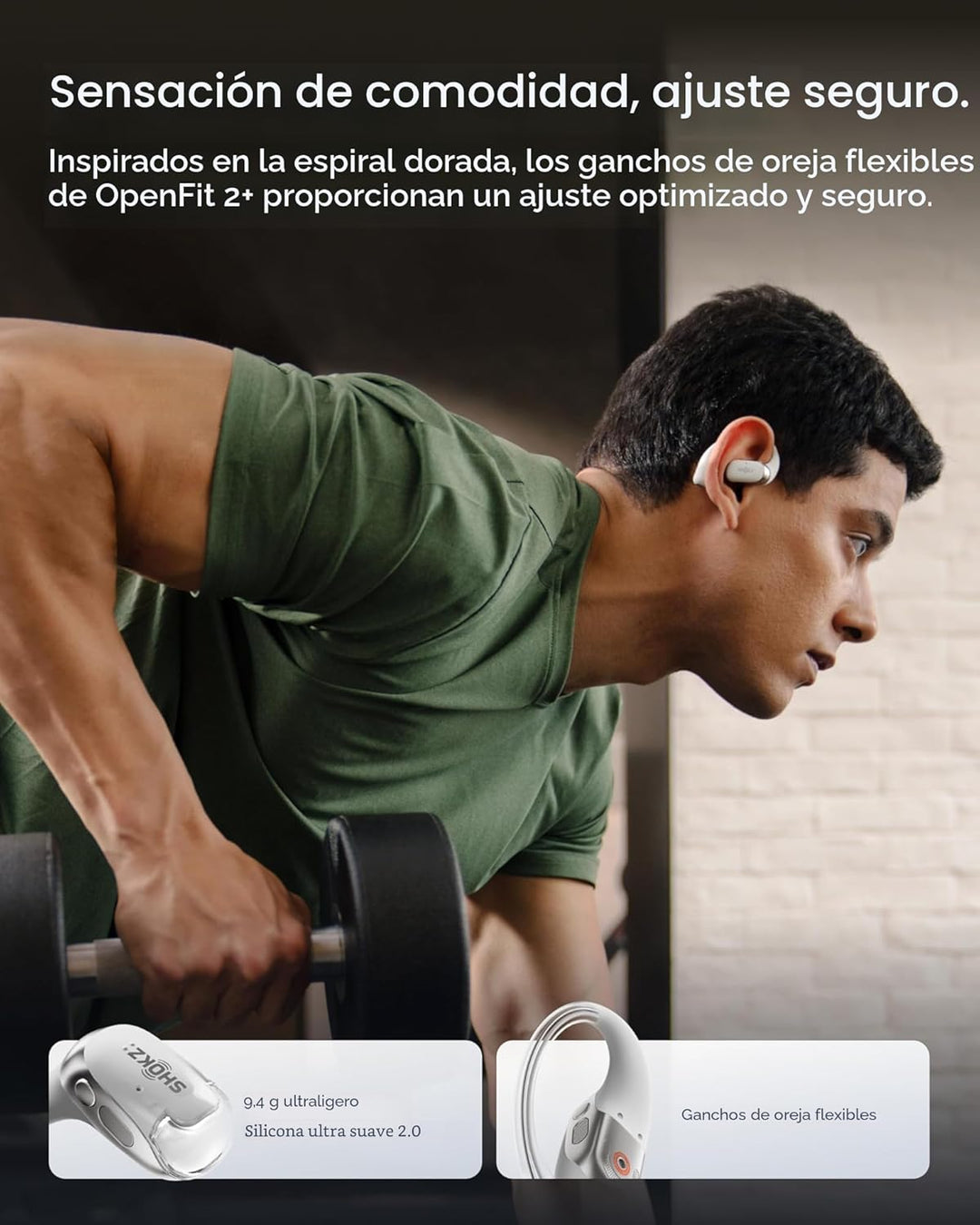 SHOKZ Auriculares OpenFit 2+ OpenFit 2+, habilitados para Dolby Aud...