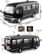 1 24 para Toyota Coaster Bus Aleación Modelo de coche