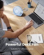 Gaiatop Ventilador de escritorio USB, flujo de aire fuerte de 3 vel...