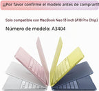 Teryeefi Funda para MacBook Neo 13 modelo A3404 (chip A18 Pro), Crystal Black