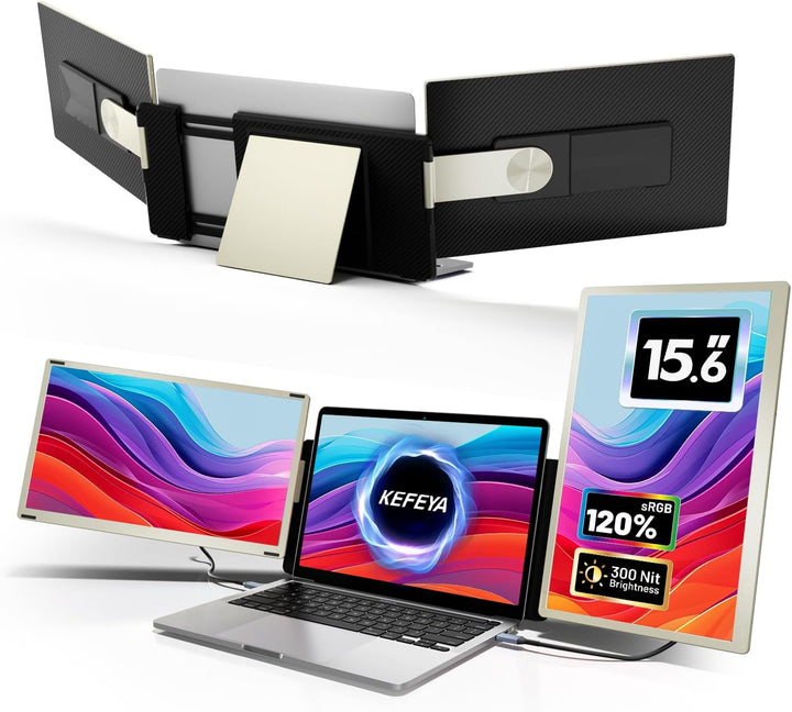 KEFEYA Extensor de pantalla para laptop, monitor portátil de 15.6 p...