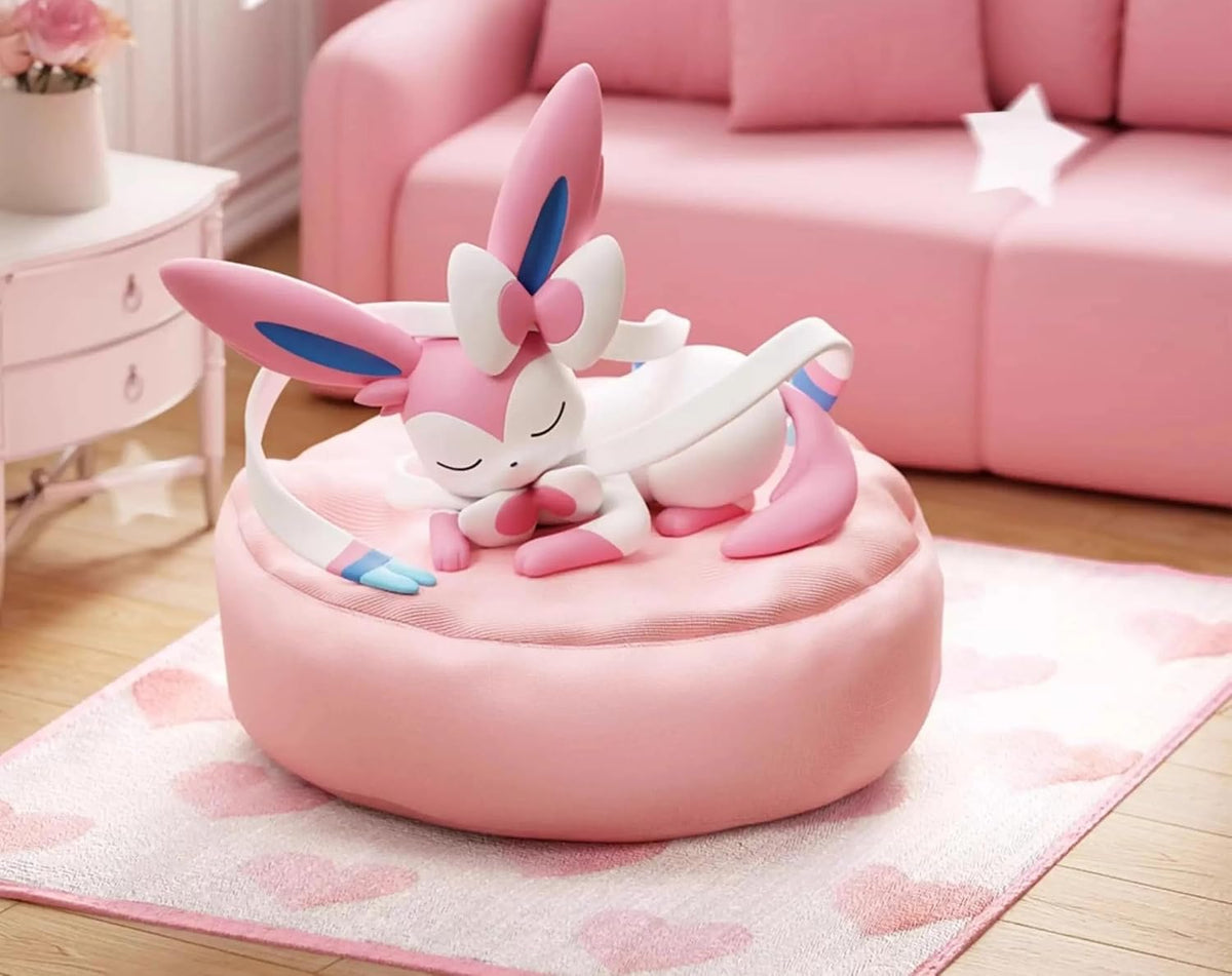 Pokemon - Caja ciega para dormir Eevee - con cama - Mini - Caja de acebo