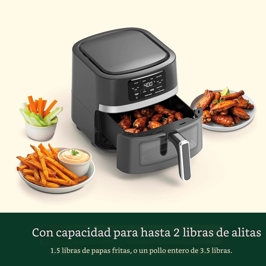 Cuisinart Freidora de aire, freidora de cesta de 4.5 cuartos con 4
