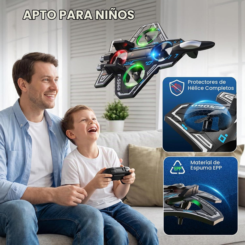 Avión de control remoto RC Plane para niños, adultos, dron de combate de