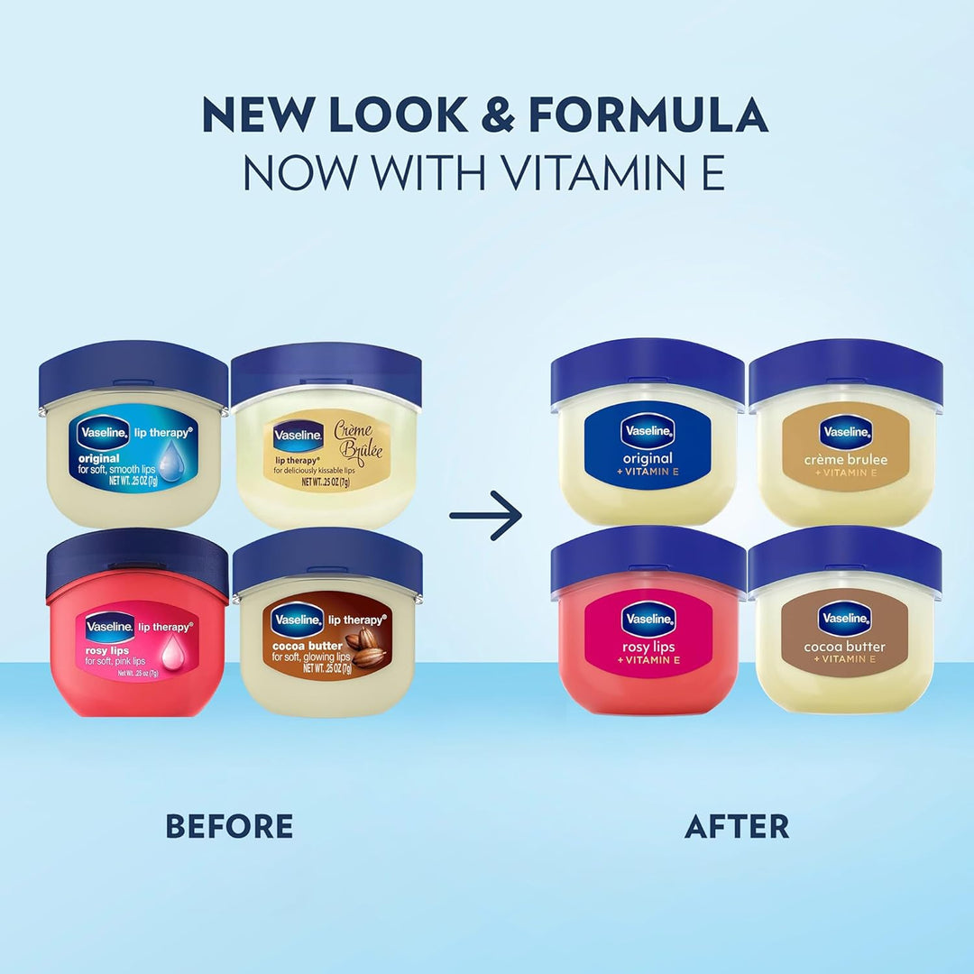 Vaseline Paquete variado de 8 bálsamos labiales originales, crema b...