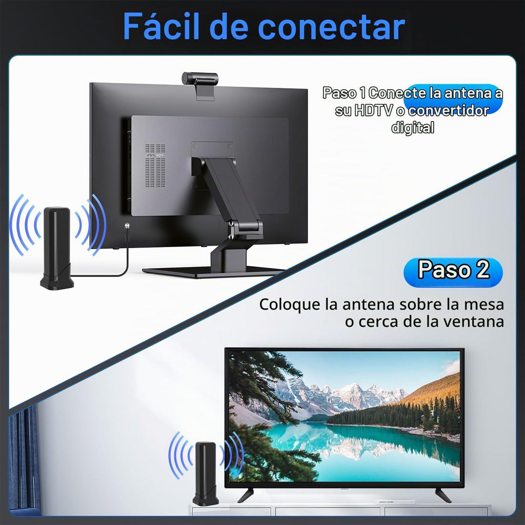 Antena de TV para Smart TV para interiores, antena de TV digital 2026 para