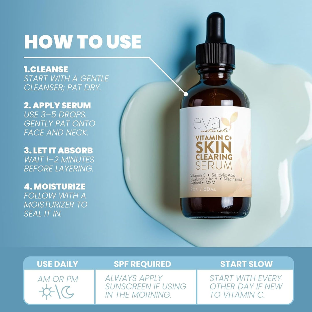 Suero de vitamina C para rostro con retinol y ácido salicílico \u20...