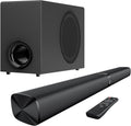 Barra de sonido con subwoofer, barra de sonido de 110 W con graves profundos ajustables y 3 modos de ecualización, conexión Bluetooth/ARC/Opt/AUX, barra de sonido para Smart TV