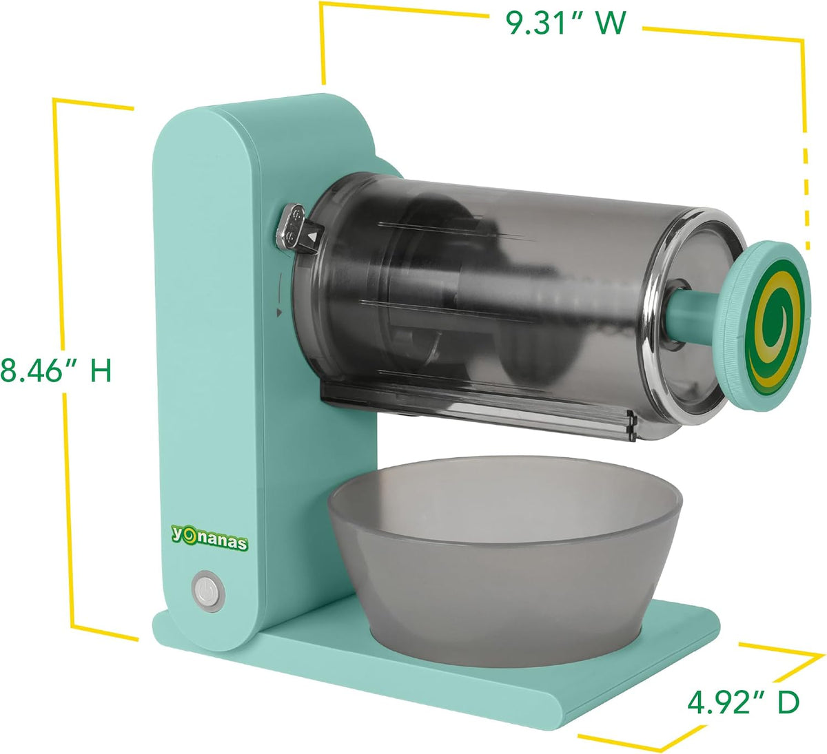 Yonanas Máquina de hielo afeitado portátil inalámbrica y recargable con funcionamiento manos libres para conos de nieve esponjosos, granizados y bebidas congeladas, carga USB-C, 2 moldes de hielo