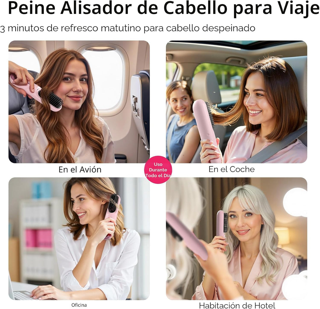 Go Brush Pro 2026 - Cepillo alisador de cabello 300 millones de ion...
