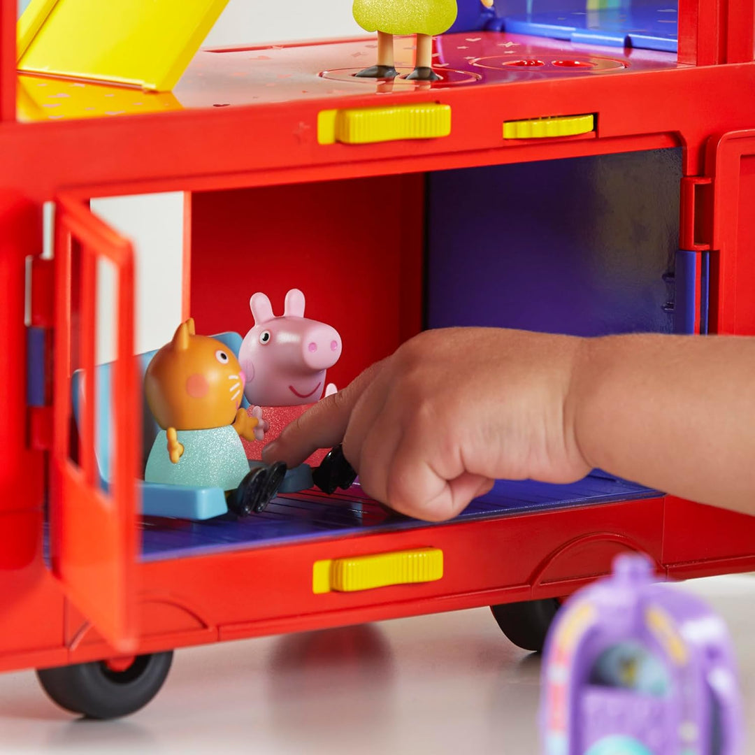 Peppa Pig Juego de autobús de fiesta 2 en 1 con 3 figuras