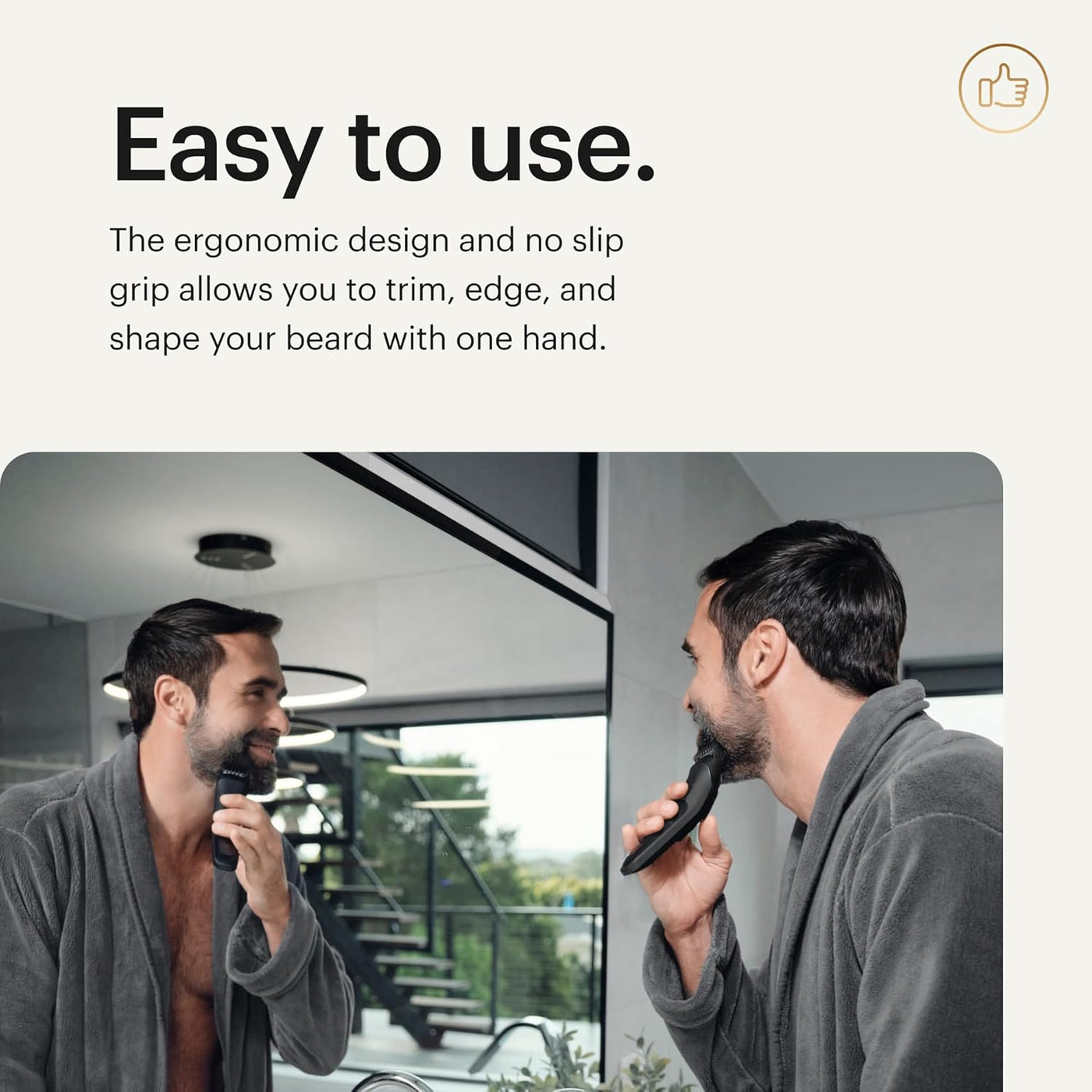 MANSCAPED® The Beard Hedger® PLUS, recortadora de barba y bigote aj...