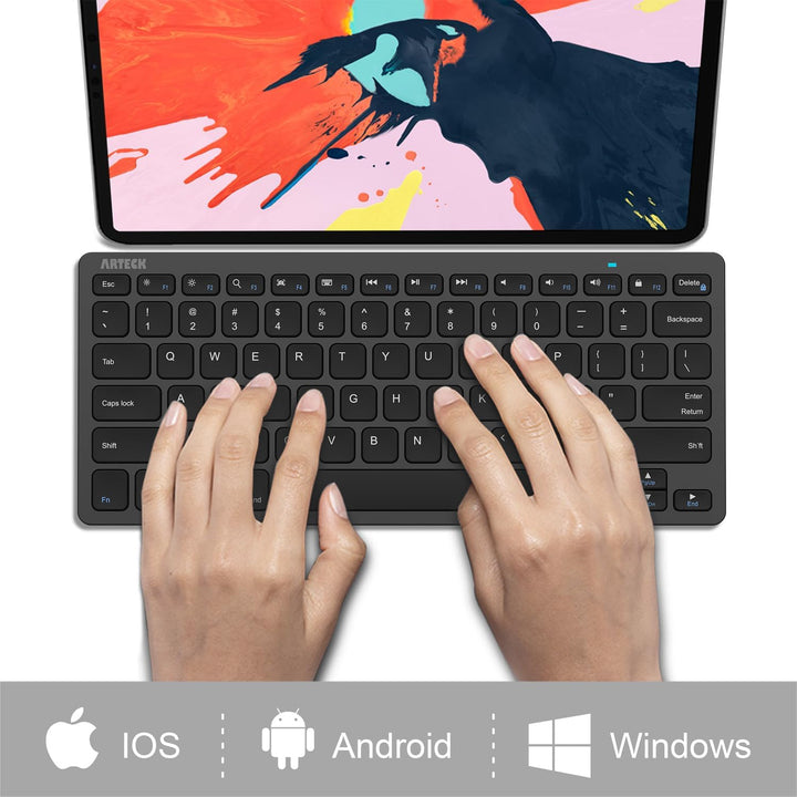 Arteck - Teclado Bluetooth ultradelgado compatible con iPad de 10.2...