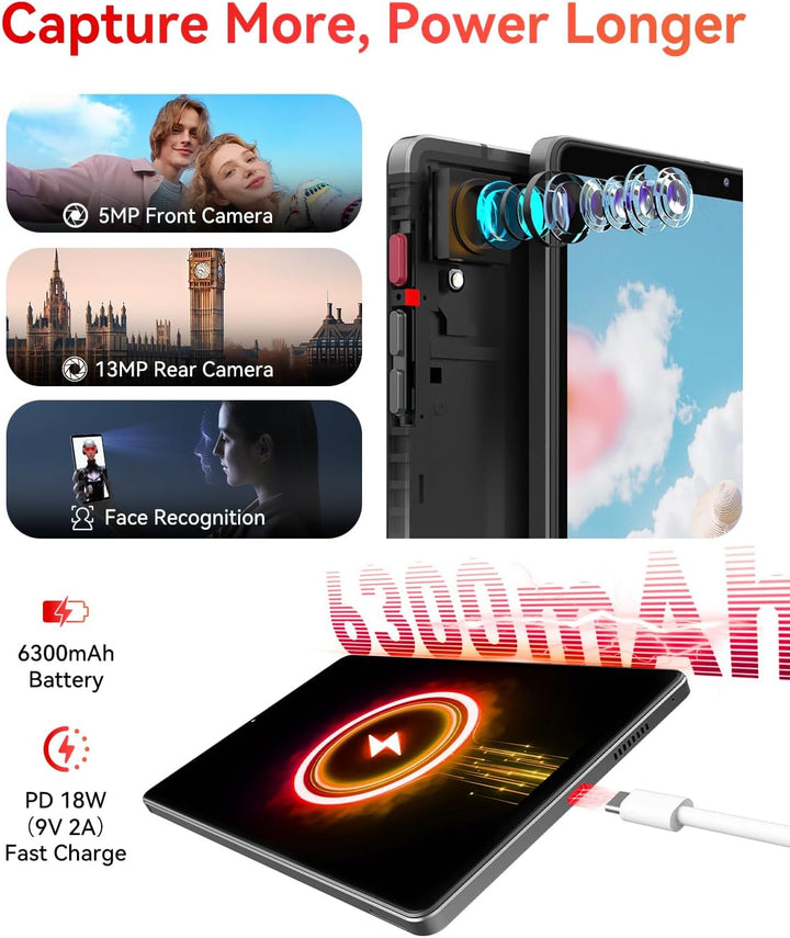 BNCF Tablet Android 16 de 8.8 pulgadas con Gemini AI, MediaTek Dime...
