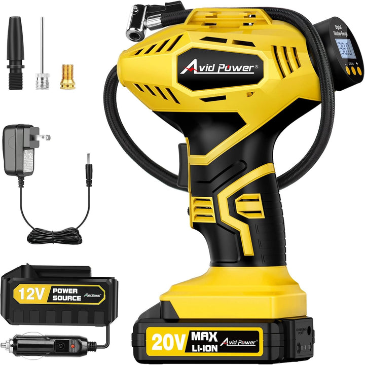 AVID POWER - Compresor de aire inflador de neumáticos portátil, bom...