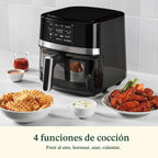 Cuisinart Freidora de aire, freidora de cesta de 4.5 cuartos con 4