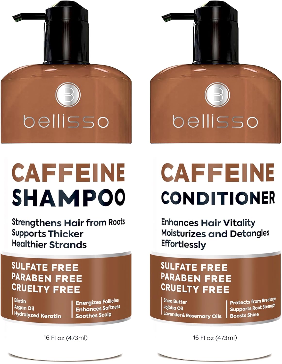 Set de Champú y Acondicionador de Cafeína - Productos Voluminizante...