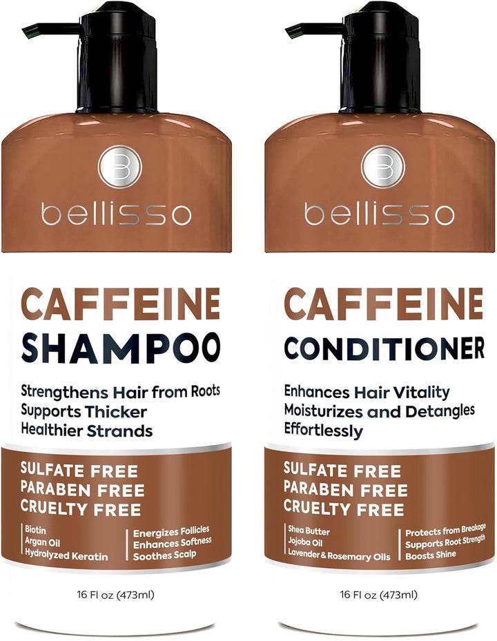 Set de Champú y Acondicionador de Cafeína - Productos Voluminizante...