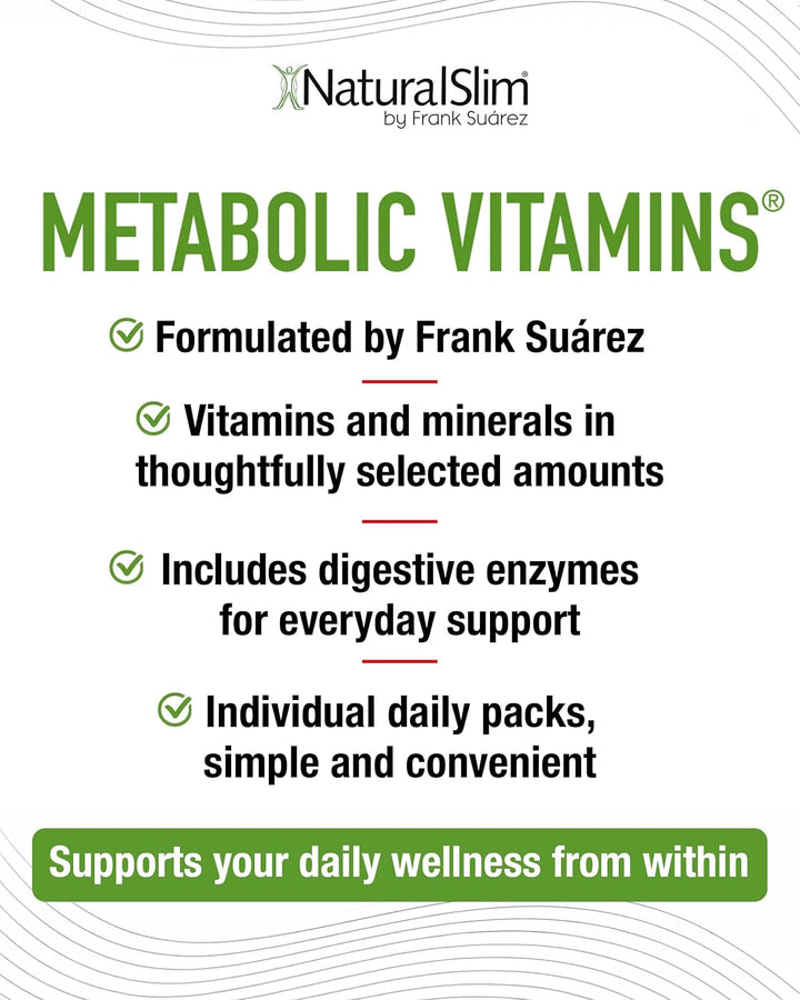 NaturalSlim Vitaminas metabólicas, multivitamínico para mujeres y h...