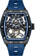 Paras Crown Relojes Automáticos para Hombre Caja de Acero Correa de Silicona Analógico 30M Resistente al Agua Reloj Mecánico Relojes de Moda para Hombre Relojes De Hombre