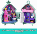 Polly Pocket Mini juguetes, paquete compacto apilable de vacaciones con micro muñeca, accesorios, animal de mascota, juguete de viaje con clip